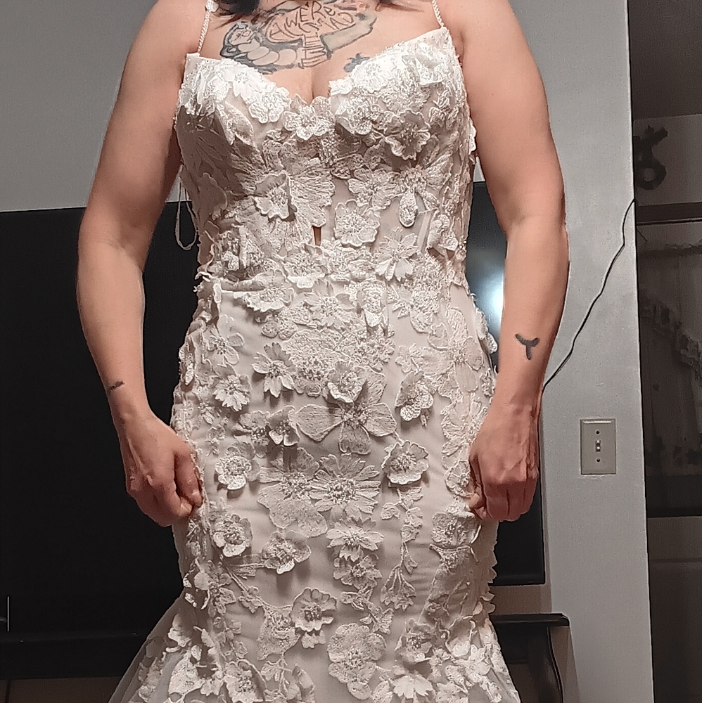 Gorgeous Flutter Design Mermaid Wedding Dress